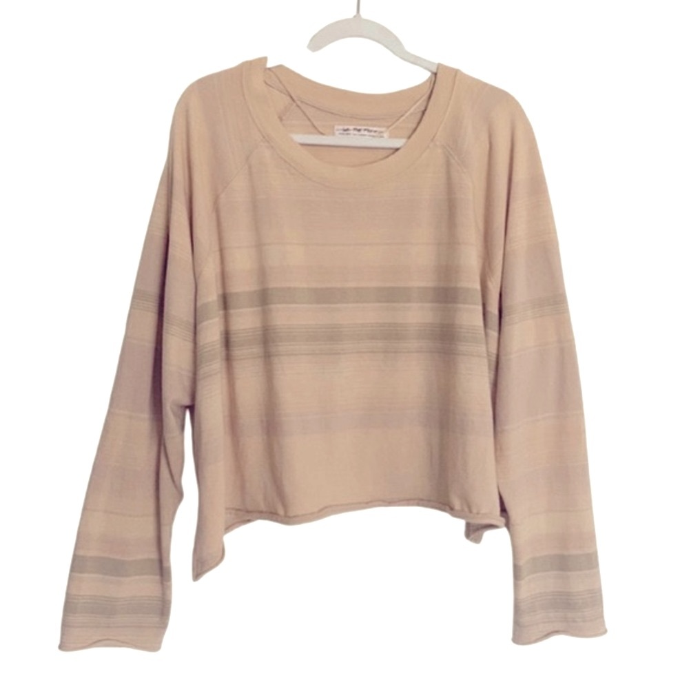 We The Free Long Sleeve Pull Over Sweater Yellow Tan Size X-Large
